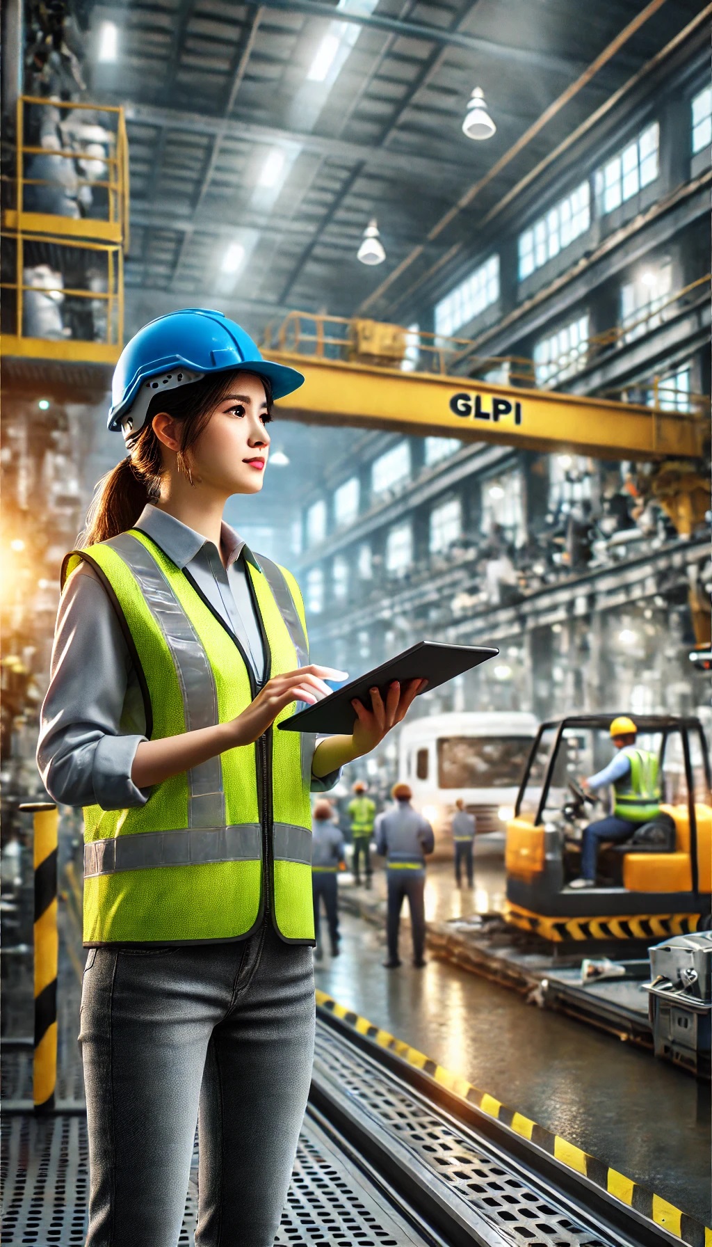 female engineer in the factory